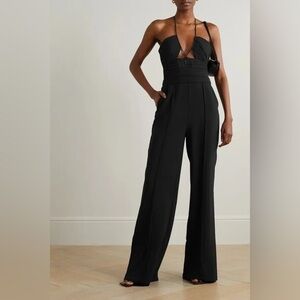 JONATHAN SIMKHAI Gala Plisse Jumpsuit in Black